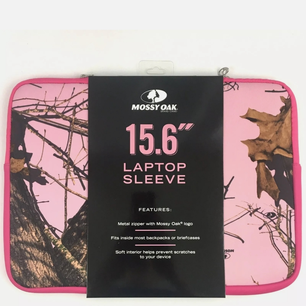 Mossy Oak Pink Camo 15.6" Laptop Sleeve